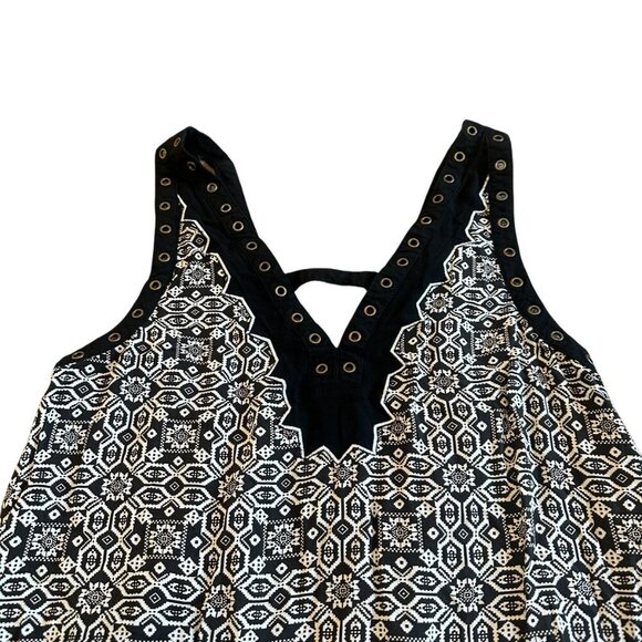 Hazel Anthrpologie Sleeveless Shift Dress Bohemian Print Flowy Size Medium Women - Picture 2 of 11